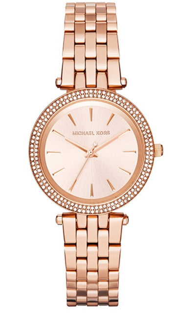Michael Kors Darci Crystals Rose Gold Dial Rose Gold Steel Strap Watch for Women - MK3431