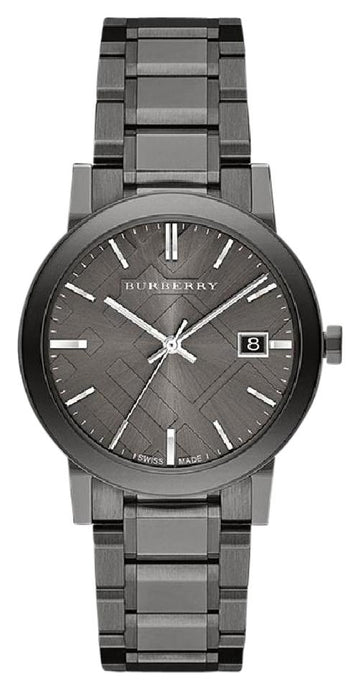 Burberry The City Grey Dial Grey Steel Strap Watch for Men - BU9007
