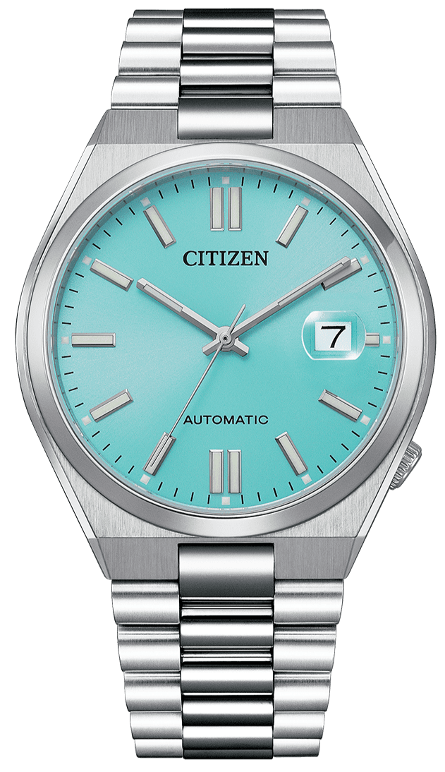 Citizen Tsuyosa Automatic Turquoise Dial Silver Steel Strap Watch For Men - NJ0151-88M