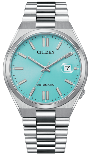 Citizen Tsuyosa Automatic Turquoise Dial Silver Steel Strap Watch For Men - NJ0151-88M