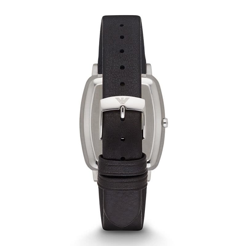 Emporio Armani Epsilon Quartz Black Dial Black Leather Strap Watch For Men - AR2490