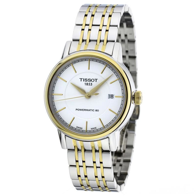 Tissot T Classic Carson Automatic White Dial Two Tone Steel Strap Watch for Men - T085.407.22.011.00