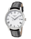 Tissot T Classic Carson White Dial Black Leather Strap Watch for Men - T085.410.16.013.00