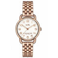 Coach Delancey White Dial Rose Gold Steel Strap Watch for Women - 14502262