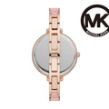 Michael Kors Jaryn Analog Gold Dial Pink Steel Strap Watch For Women - MK4545