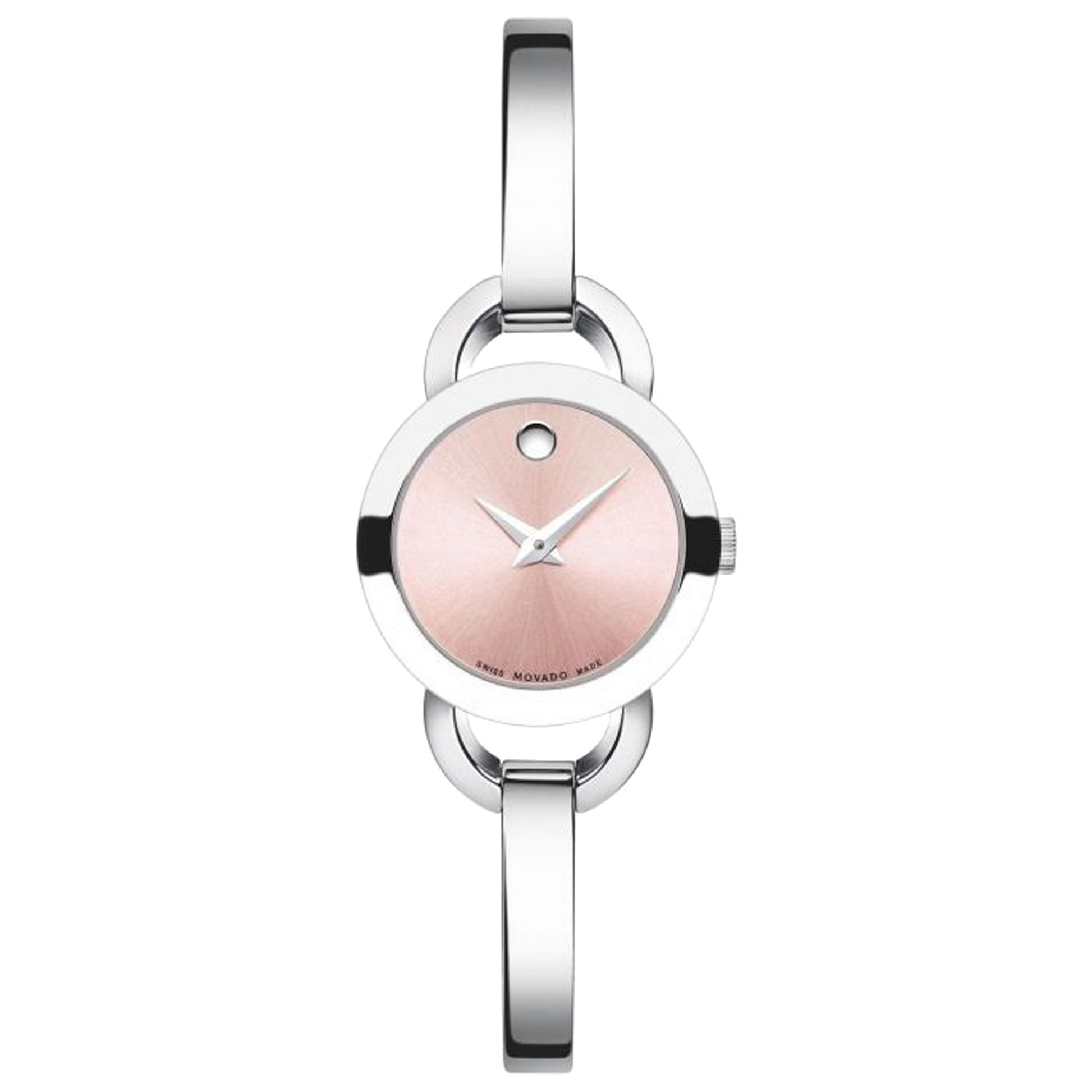Movado Rondiro 22mm Pink Dial Stainless Steel Watch For Women - 0606797