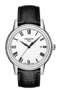 Tissot T Classic Carson White Dial Black Leather Strap Watch for Men - T085.410.16.013.00