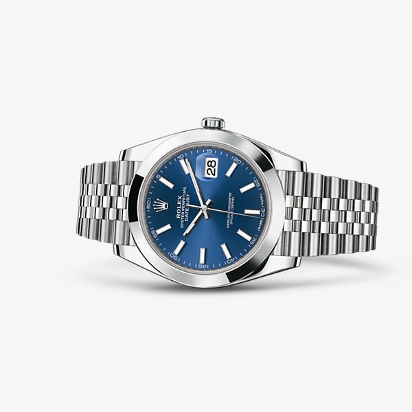 Rolex Datejust 41 Oyster Blue Dial Silver Oystersteel Jubilee Bracelet Watch for Men - M126300-0002