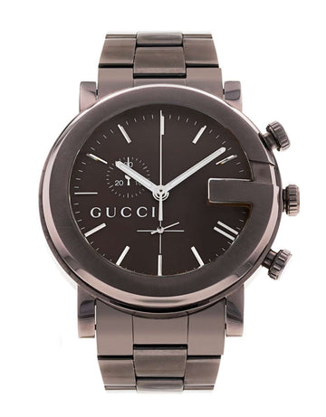 Gucci G Chrono Brown Dial Brown Steel Strap Watch For Men - YA101341