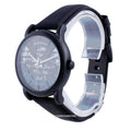 Emporio Armani Meccanico Quartz Black Dial Black Leather Strap Watch For Men - AR60032