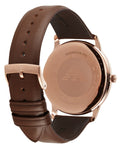 Emporio Armani Minimalist Quartz White Dial Brown Leather Strap Watch For Men - AR11572