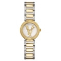 Versace Virtus Quartz White Dial Two Tone Steel Strap Watch For Women - VET300721