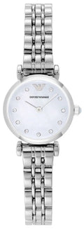 Emporio Armani Gianni T Bar Blue Dial Silver Steel Strap Watch For Women - AR1961