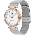 Tommy Hilfiger Lynn Quartz Silver Dial Silver Mesh Bracelet Watch For Women - 1781863