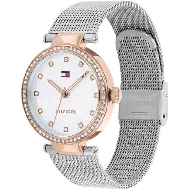 Tommy Hilfiger Lynn Quartz Silver Dial Silver Mesh Bracelet Watch For Women - 1781863