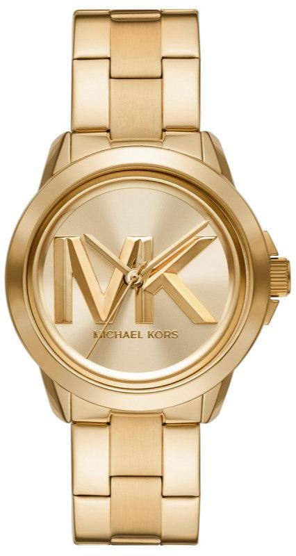 Michael Kors Bryn Quartz Gold Dial Gold Steel Strap Watch For Women - MK7317