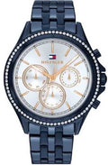 Tommy Hilfiger Ari Quartz Diamonds White Dial Blue Steel Strap Watch for Women - 1782003