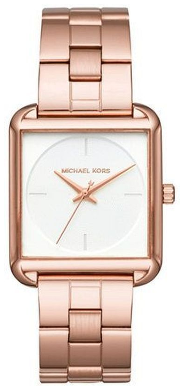 Michael Kors Lake Quartz White Dial Rose Gold Steel Strap Watch For Women - MK3645