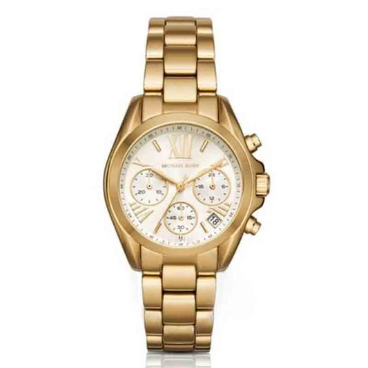 Michael Kors Lexington Quartz Gold Dial Gold Steel Strap Watch For Women - MK6267