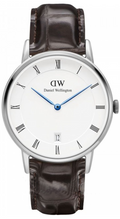 Daniel Wellington Dapper York Quartz White Dial Dark Brown Leather Strap Watch For Women - DW00100097