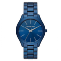 Michael Kors Slim Runway Quartz Blue Dial Blue Steel Strap Watch For Women - MK4503