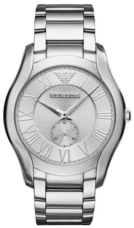 Emporio Armani Dress Quartz Silver Dial Silver Steel Strap Watch For Men - AR11084