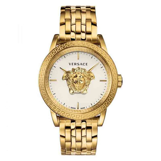 Versace Palazzo Empire White Dial Gold Steel Strap Watch for Men - VERD00318