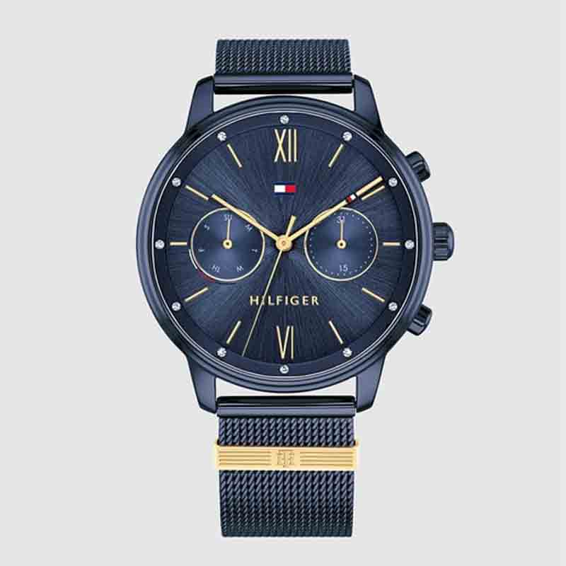 Tommy Hilfiger Blake Quartz Blue Dial Blue Mesh Bracelet Watch for Men - 1782305