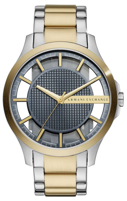 Armani Exchange Hampton Chronograph Grey Dial Two Tone Steel Strap Watch For Men - AX2403