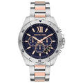 Michael Kors Brecken Chronograph Blue Dial Two Tone Steel Strap Watch For Men - MK9065