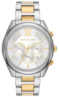 Michael Kors Janelle Chronograph Silver Dial Two Tone Steel Strap Watch For Men - MK8994