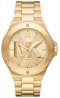 Michael Kors Lennox Three-Hand Quartz Gold Dial Gold Steel Strap Watch For Men - MK8939