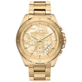 Michael Kors Brecken Chronograph Gold Dial Gold Steel Strap Watch For Men - MK8934