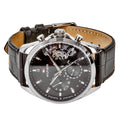 Tommy Hilfiger Baker Chronograph Black Dial Black Leather Strap Watch For Men - 1710449