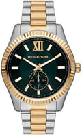 Michael Kors Lexington Quartz Green Dial Two Tone Steel Strap Watch For Men - MK9063