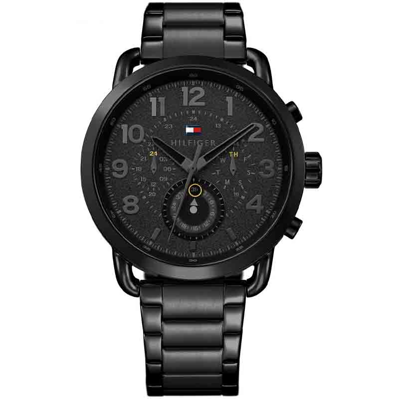 Tommy Hilfiger Briggs Black Dial Black Steel Strap Watch for Men  - 1791423