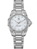 Tag Heuer Aquaracer Diamonds Mother of Pearl Dial Silver Steel Strap Watch for Women - WBD1414.BA0741