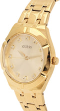 Guess Crystalline Diamonds Gold Dial Gold Steel Strap Watch for Women - GW0114L2