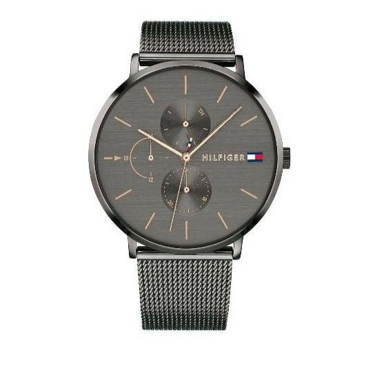 Tommy Hilfiger Jenna Multifunction Grey Dial Grey Mesh Bracelet Watch For Women - 1781945