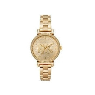 Michael Kors Sofie Quartz Gold Dial Gold Steel Strap Watch For Women - MK4334