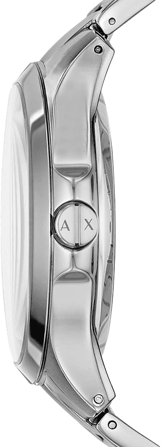 Armani Exchange Hampton Chronograph Skeleton Black Dial Silver Steel Strap Watch For Men - AX2199