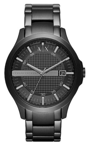 Armani Exchange Hampton Black Dial Black Steel Strap Watch For Men - AX7101