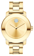 Movado Bold Gold Dial Yellow Gold Steel Strap Watch for Women - 3600104