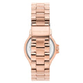 Michael Kors Lennox Three Hand Silver Dial Rose Gold Steel Strap Watch For Women - MK7279