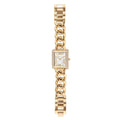 Michael Kors Emery Three Hand Silver Dial Gold Steel Strap Watch For Women - Mk7300