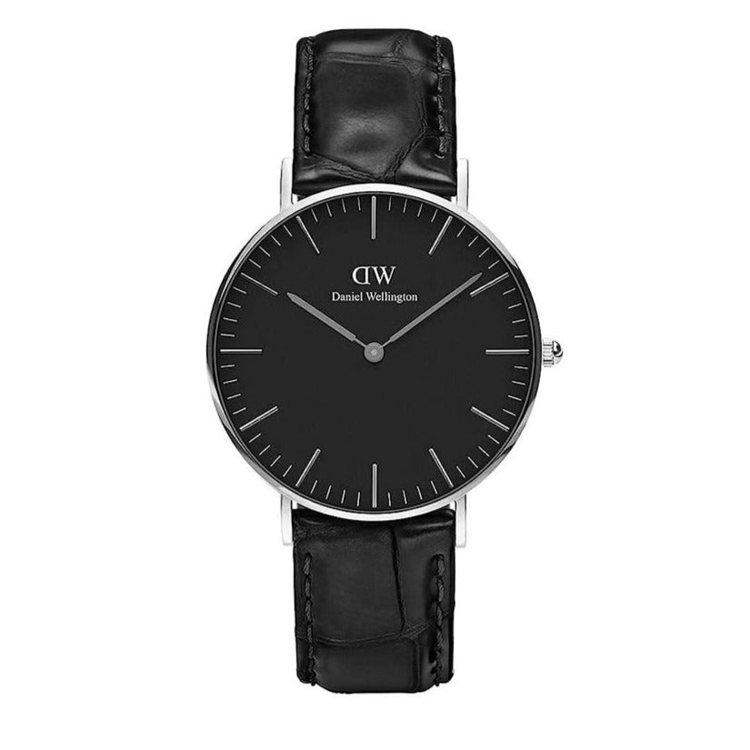 Daniel Wellington Classic Reading Black Dial Black Leather Strap Watch For Women - DW00100147