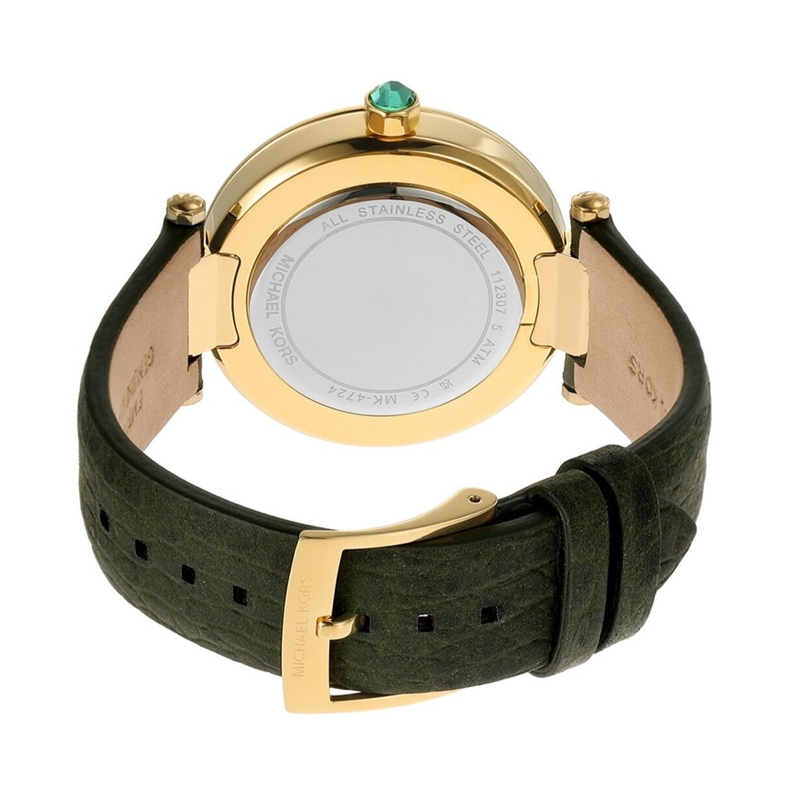 Michael Kors Parker Green Dial Green Leather Strap Watch For Women - MK4724