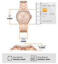 Michael Kors Lennox Quartz Rose Gold Dial Rose Gold Steel Strap Watch For Women - MK7405