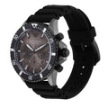 Emporio Armani Diver Chronograph Black Dial Black Silicon Strap Watch For Men - AR11515