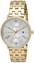 Tommy Hilfiger Jenna Quartz White Dial Gold Steel Strap Watch for Women - 1782069